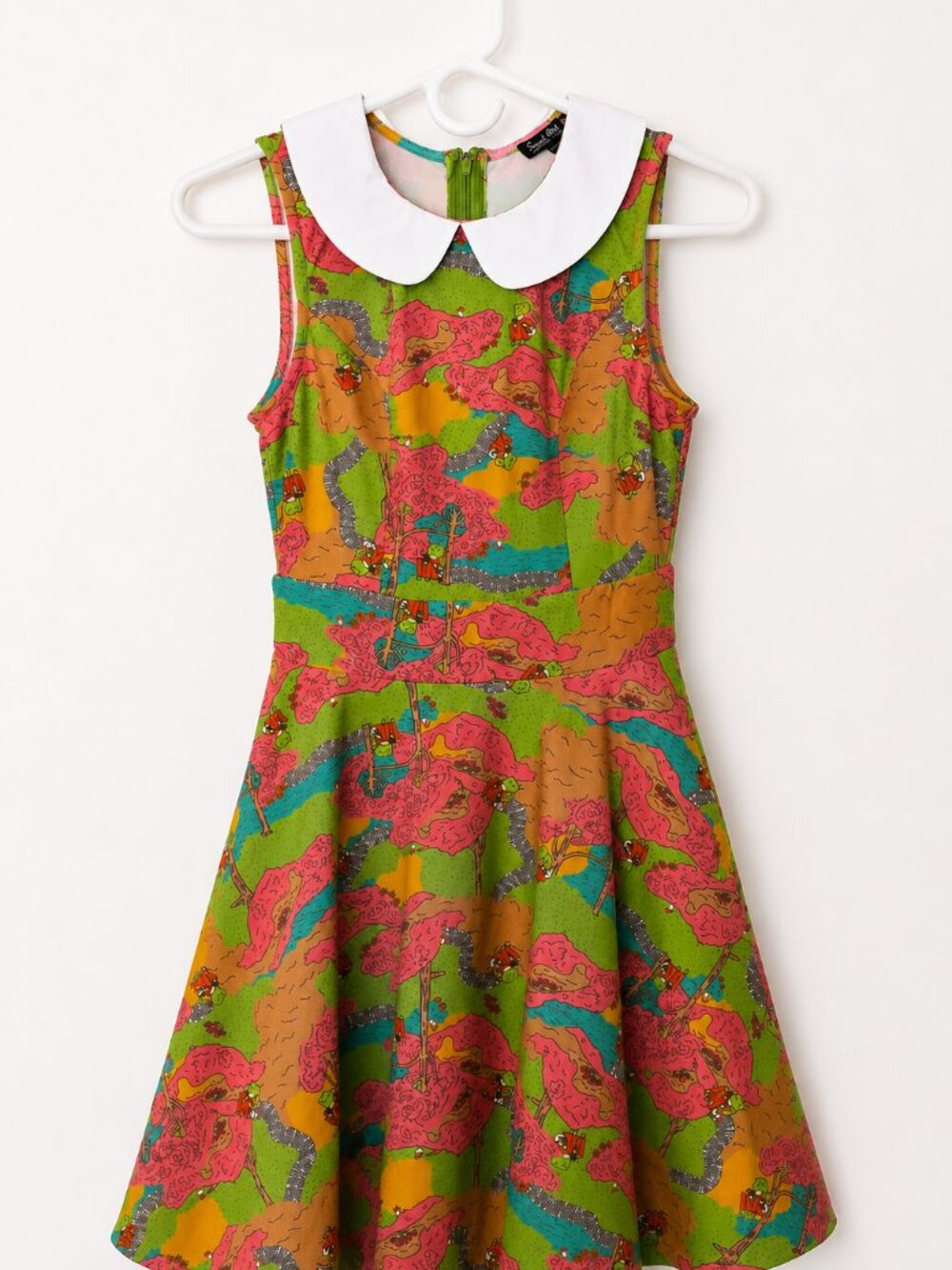 Smak Parlour Whimsical Peter Pan Collar Fit & Flare Dress | XS | Retro - Picture 2 of 5